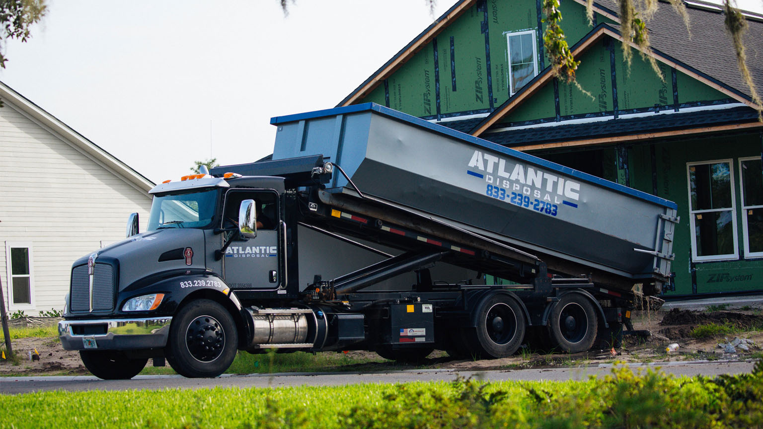 Atlantic Disposal delivery ROLL OFF 40 yard Dumpster Rentals St Augustine Florida